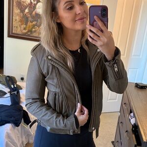 IRO Leather Jacket - Tan IRO Han Moto Jacket Lambskin Leather-